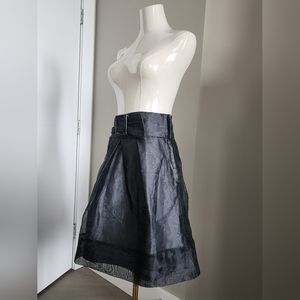 Le Chateau Midi A Line Ball Gown Skirt Black Tule